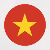 Vietnamflagge Etiketten (Design 1)