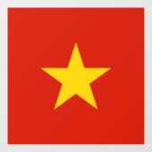 Vietnamflagge Fensteraufkleber (Blatt)