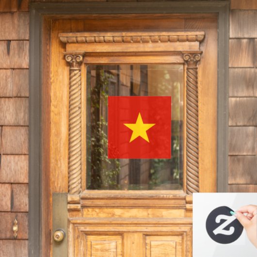 Vietnamflagge Fensteraufkleber (Haustür)