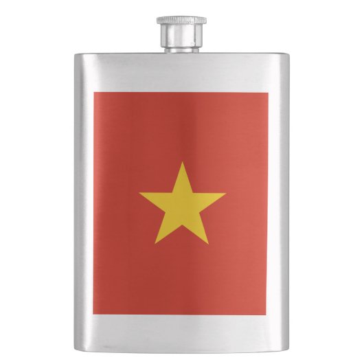 Vietnamflagge Flachmann (Vorderseite)