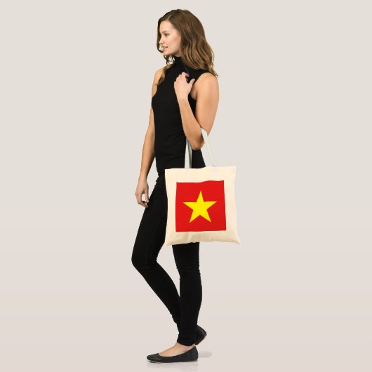 Vietnamflagge Gelbe Star Totbeutel Tragetasche (Vorderseite (Model))