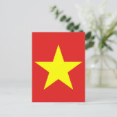 Vietnamflagge Gelbe Star Vertikale Postkarte (Stehend Vorderseite)
