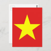 Vietnamflagge Gelbe Star Vertikale Postkarte (Vorne/Hinten)