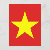 Vietnamflagge Gelbe Star Vertikale Postkarte (Vorderseite)