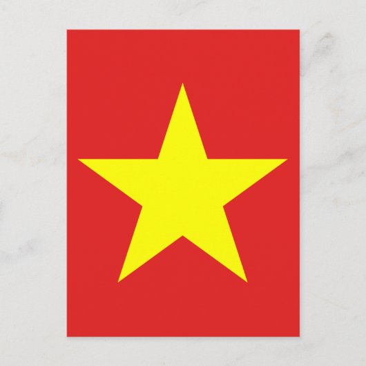 Vietnamflagge Gelbe Star Vertikale Postkarte (Vorderseite)