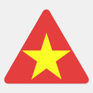 Vietnamflagge Gelber Star-Dreieck-Aufkleber Dreieckiger Aufkleber
