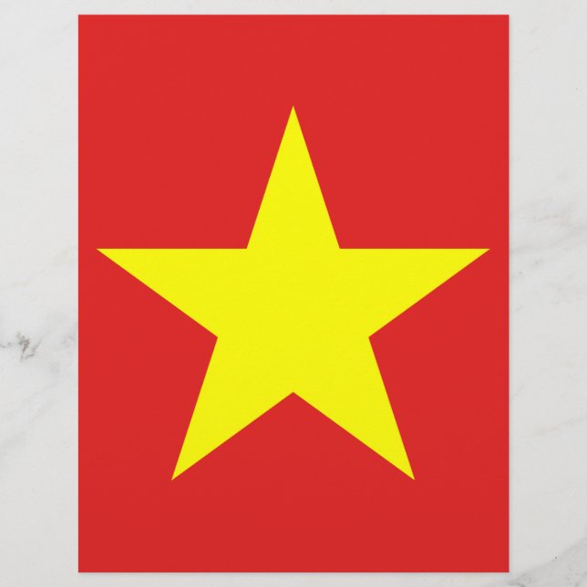 Vietnamflagge Gelber Star Letterhead (Vorderseite)