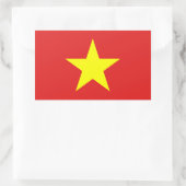 Vietnamflagge Gelber Star Rechtecksticker Rechteckiger Aufkleber (Tasche)