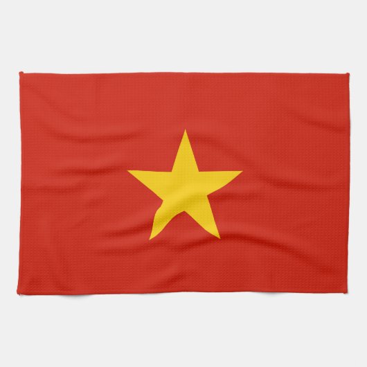 Vietnamflagge Geschirrtuch (Horizontal)