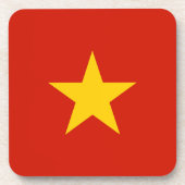 Vietnamflagge Getränkeuntersetzer (Vorderseite)