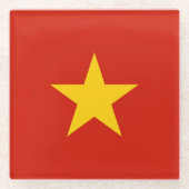 Vietnamflagge Glasuntersetzer (Vorderseite)