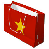Vietnamflagge Große Geschenktüte (Vorderseite Schrägansicht)