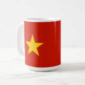 Vietnamflagge Kaffeetasse (Vorderseite Links)