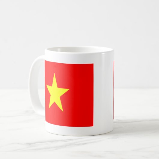 Vietnamflagge Kaffeetasse (Vorderseite Links)