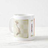 Vietnamflagge + Karte Tasse (Vorderseite Links)