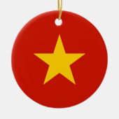 Vietnamflagge Keramik Ornament (Vorne)