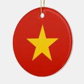 Vietnamflagge Keramik Ornament (Links)