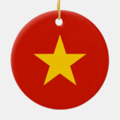 Vietnamflagge Keramik Ornament (Hinten)