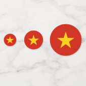 Vietnamflagge Konfetti (Vorderseiten)