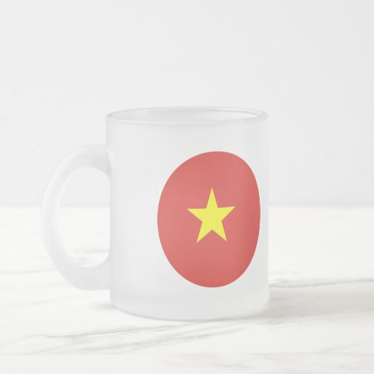 Vietnamflagge Mattglastasse (Links)