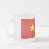 Vietnamflagge Mattglastasse (Links)