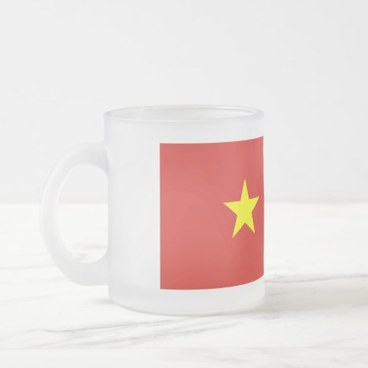 Vietnamflagge Mattglastasse (Links)