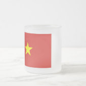 Vietnamflagge Mattglastasse (Mittel)