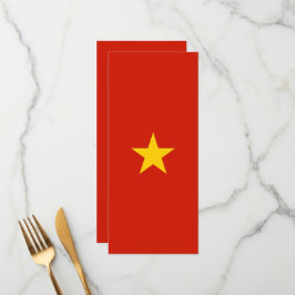 Vietnamflagge Menükarte