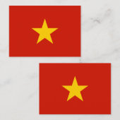 Vietnamflagge Mitteilungskarte (Vorne/Hinten)
