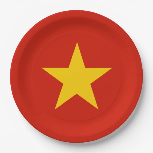 Vietnamflagge Pappteller (Vorderseite)