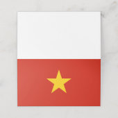 Vietnamflagge Platzkarte (Außenseite Aufgefaltet)