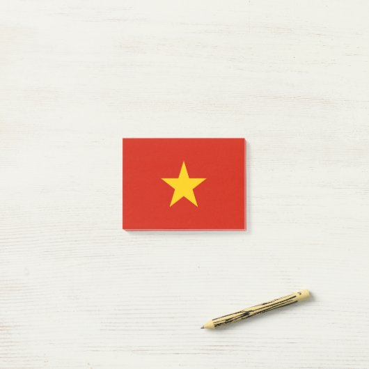 Vietnamflagge Post-it Klebezettel (Auf Schreibtisch)