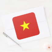 Vietnamflagge Quadratischer Aufkleber (Umschlag)