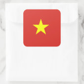 Vietnamflagge Quadratischer Aufkleber (Tasche)