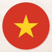 Vietnamflagge Runder Pappuntersetzer (Vorderseite)