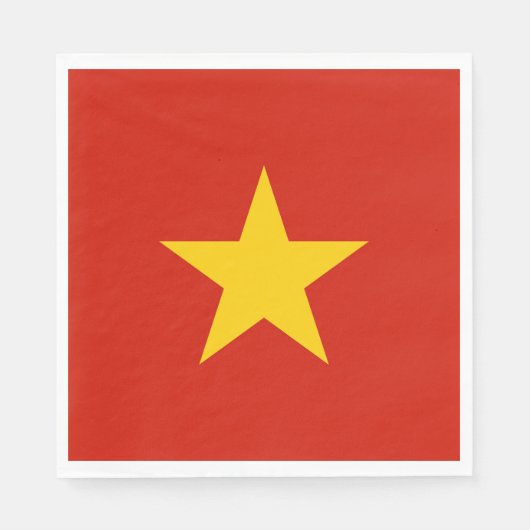 Vietnamflagge Serviette (Vorderseite)