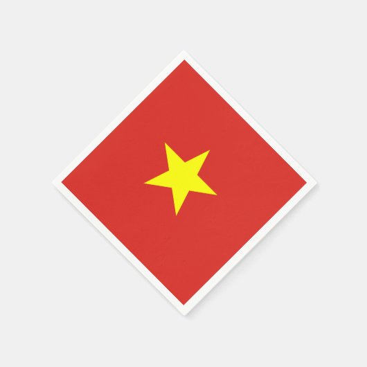 Vietnamflagge Serviette (Ecke)