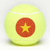 Vietnamflagge Tennisbälle (Rückseite)