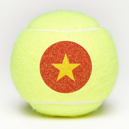 Vietnamflagge Tennisbälle (Vorderseite)