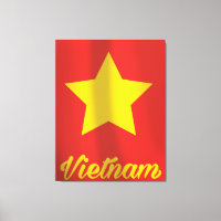 Vietnamflagge Vintage Reiseplakat