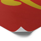 Vietnamflagge Vintage Reiseplakat Poster (Ecke)