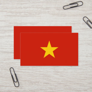 Vietnamflagge Visitenkarte