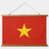 Vietnamflagge Wandteppich Mit Holzrahmen (Vorderseite)