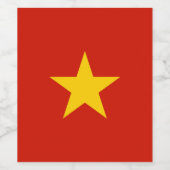 Vietnamflagge Weinetikett (Einzelnes Label)