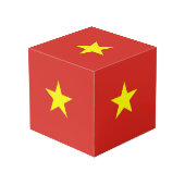 Vietnamflagge Würfel (Rückseite Schrägansicht)