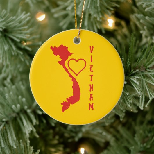 Vietnamkarte Keramik Ornament (Baum)