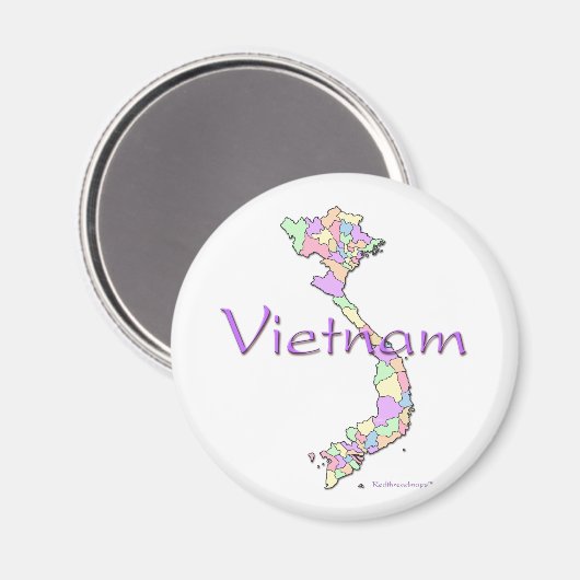 Vietnamkarte Magnet (Vorderseite/Rückseite)