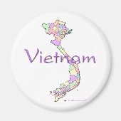 Vietnamkarte Magnet (Vorne)