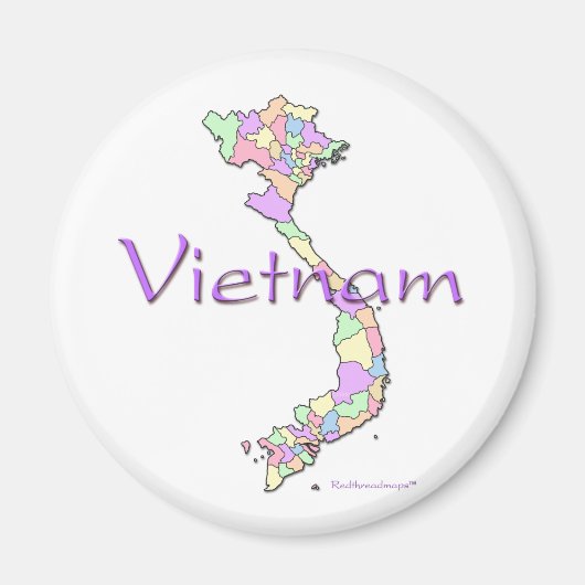 Vietnamkarte Magnet (Vorne)