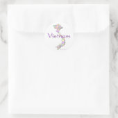 Vietnamkarte Runder Aufkleber (Tasche)